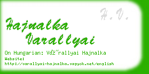 hajnalka varallyai business card